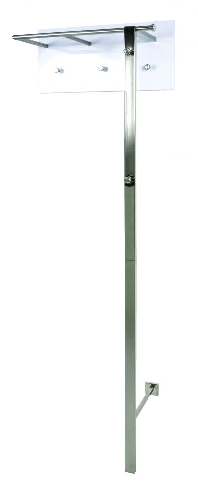 Mørtens Furniture Nástenný vešiak Kylen, 192 cm, nehrdzavejúca oceľ/biela